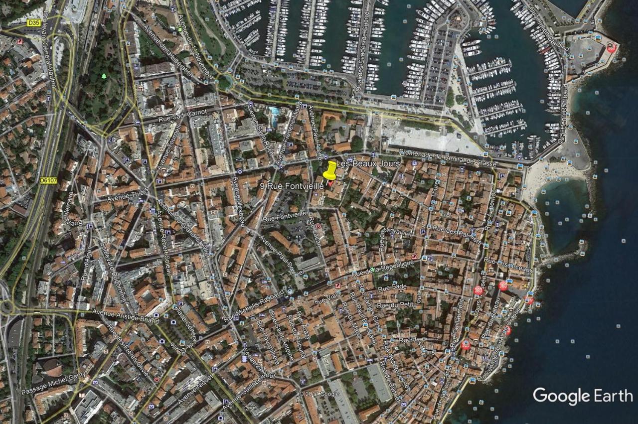 2 pièces climatisé avec balcon dans le vieil Antibes, résidence moderne avec ascenseur Extérieur photo